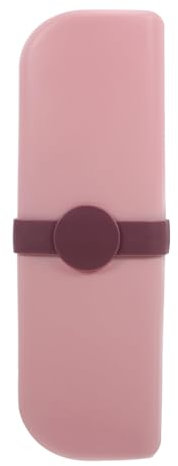 minkissy Reise-Zahnbürsten-Etui Kunststoff-Zahnbürstenhalter Tragbares Badezimmer-Becher-Zahnbürsten-Aufbewahrungsetui Für Zuhause Reisen Geschäft Camping Schule Rosa