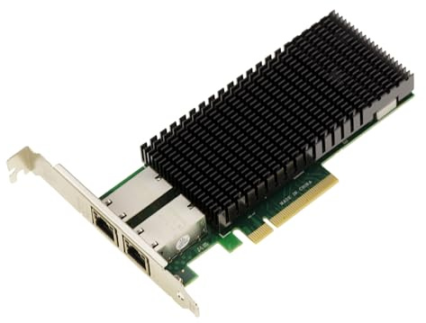 KALEA-INFORMATIQUE Tarjeta de Red PCIe x8 de 2 Puertos 10G RJ45 10 Gigabit Ethernet PoE+ con alimentación a través de Ethernet de 30 W Chipset Intel X540-T2