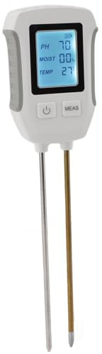 Bewinner Tragbarer Bodentester mit Dual-Sonde & Digitalanzeige – pH- und Feuchtigkeitsmesser für Garten, hohe Genauigkeit, ideal für Pflanzenpflege und als