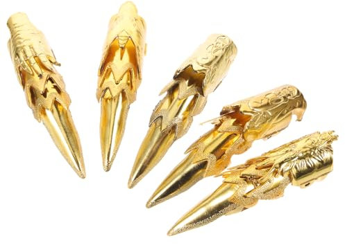 COLLBATH 5 Stücke Halloween Party Cosplay Fingerabdeckung Finger Nagel Klaue Ring Lange Finger Klaue Ring