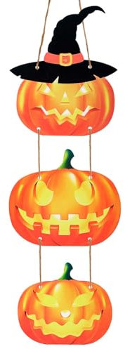 NQEUEPN Cartello per Porta di Halloween, Cappello da Strega in Legno, Medium (34.6 inches), Decorazione per la Casa, Decorazione Stagionale, Interno ed Esterno