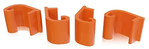 Nozzleboss 4er Set Verschlussclips kompatibel mit Ikea Samla 5L 11L 22L 45L 65L 130L Klarsichtbox Klammer (Orange, 22L/45L/65L)