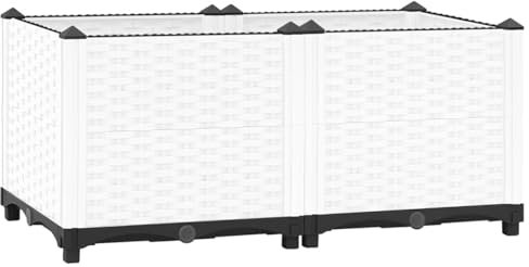 qohoio Lit surélevé 80x40x38 cm Polypropylène Bordure Pierre,Kit Gabion,Gabion Jardiniere