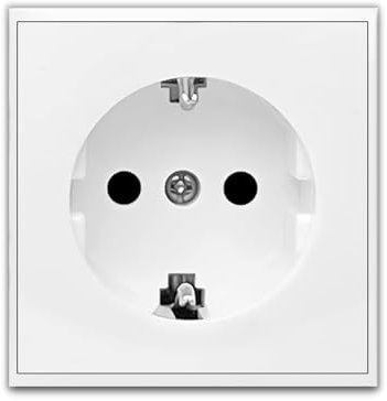 Enchufe de Schuko, Enchufe de Pared, Toma de Corriente, Enchufe para Montaje en Superficie, 10AX,16A,250V, Ideal para el Hogar y la Oficina, Serie Blanca