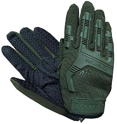 SKISUNO Rutschfeste Atmungsaktive Herren Handschuhe Outdoor Grün, 1 Paar