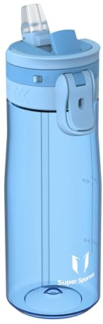 Sparrow Borraccia - 500ml, 750ml, 1L - TouchFlow Bottiglia Senza BPA - Senza Perdite Borraccia Cannuccia - Borracce Sportiva Flusso Rapido Con Un Clic per Scuola, All'aperto