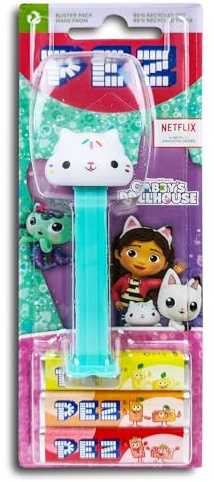 1 x PEZ Spender Cakey Cat (Gabby's Dollhouse) inkl. 2 x Pez Bonbons 2 x 8,5 g