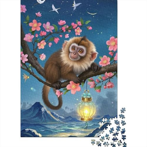 Jigsaw Puzzle 1000 Piece The Monkey on The Peach Tree, for Adults And Kids Impossible Educational Games Gift Toys 1000pcs (75x50cm)