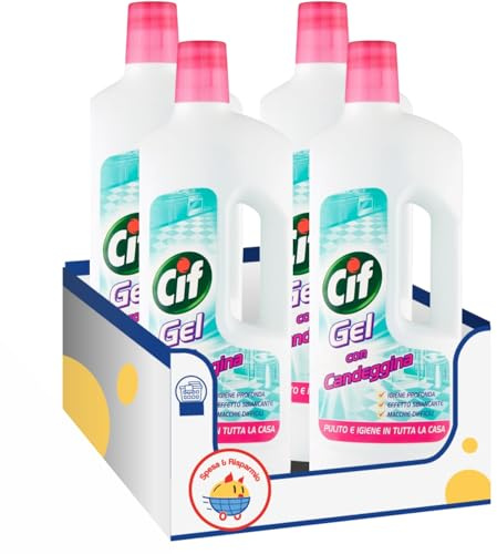 Gel Detergente con Candeggina – Pulizia Profonda Igienizzante – 750 ml – Variazioni 4/8/12 Pezzi (4)