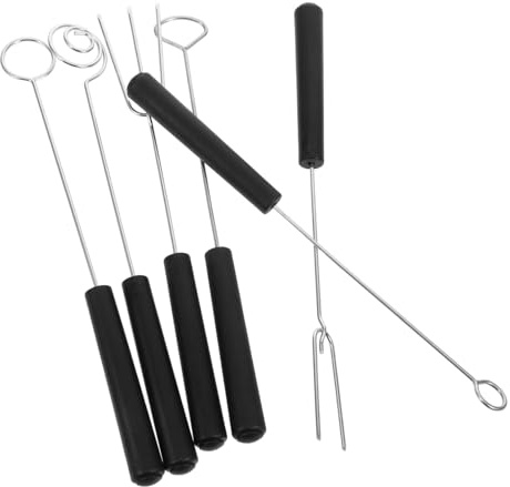 Sosoport 6 Stück Teiliges Edelstahl Fonduegabel Kompakt Leicht Rostfrei Vielseitig für Käse Schokolade Obst Backen und Hot Pot Tragbar für Küche und Outdoor
