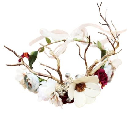 ULTECHNOVO Leichtes Leuchtendes Haarband mit Künstlichen Blumen Haarschmuck für Frauen und Mädchen für Festival und Kostümpartys