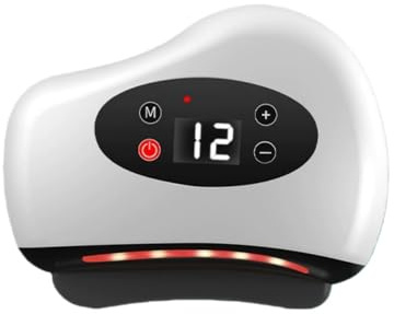 CuraFlex Elektrisches Massagegerät mit Gua Sha - Fuß, Beine, Nacken usw - Ergonom - mit 12 Vibrationen & Wärmeregulierung