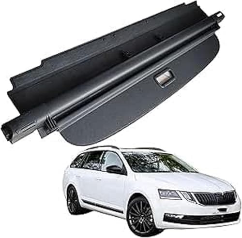 MadongJ Laderaumabdeckung Kofferraum Passend für Skoda Octavia Travel Edition 2016-2019, Einziehbarer Vorhang Kofferraumabdeckung Frachtabdeckungen Aufbewahrung