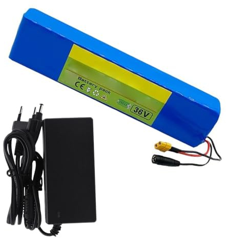 Batteria Per E-Bike 36V 10Ah, Batteria Agli Ioni Di Litio Impermeabile Per Monopattino Elettrico E Go-Kart, Batteria Al Litio Sostitutiva Con Caricabatterie (36V 10AH),Bullet+SM