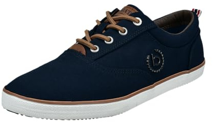 bugatti man Herren sportliche Schnürer, Männer Schnürhalbschuhe, Wechselfußbett,Low-tie,Schnuerschuhe,Schnuerer,Dark Blue (4100),43 EU/EU UK