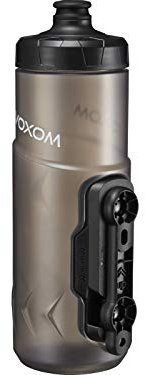 Voxom Wasserflasche F5, klar-Schwarz, 600 ml