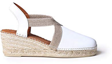 Espadrille Cuir Femme - TOSSA - Blanc, 39 EU