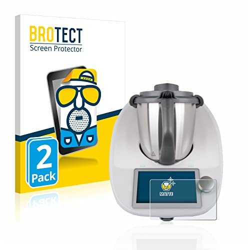 BROTECT Schutzfolie für Vorwerk Bimby TM6 | 2 Stück Entspiegelnder Displayschutz Made in Germany Matte Displayschutz-Folie Anti-Reflex Anti-Fingerprint Einfache Montage