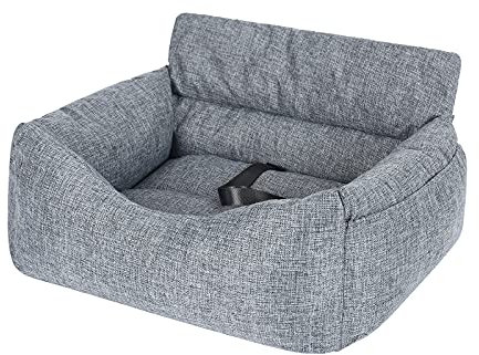 NIBESSER 2-in-1 Autositz und Bett für Hunde, wasserfest und rutschfest, Sitzerhöhung für Katzen, Abnehmbarer Bezug und Kissen