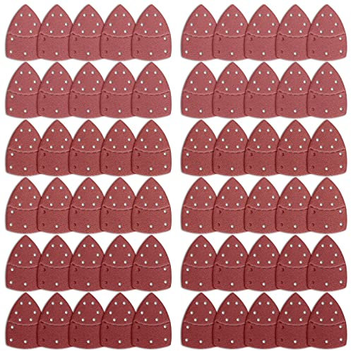 Bosch Multi-Sander 60PCS Mouse Sander Pads - Assorted 40/60/80/120/180/240 Grit Sanding Sheets