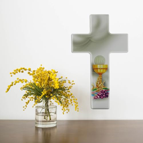Palais du Rosaire Croix de communion décorée d'un calice 15 cm - Croix religieuse - Culte Chrétien en