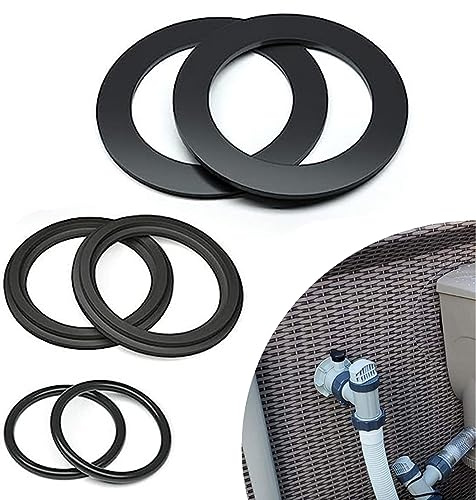 Amacoam 6 Piezas Juego de Arandelas de Goma de Junta Tórica, Surtido de Arandelas de Goma de Colador Grande para Válvulas de Émbolo de Piscina Intex 10745, 10262, 10255