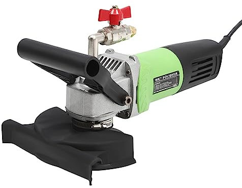 4 Zoll Nasspolierer Nassschleifmaschine 800W Nass Stein Polier Schleifer mit 7 Bestückte Schleifpads, 6 Geschwindigkeiten (1000-4000 U/min), Nass Diamant Polierpads Schleifscheibe für Granit Marmor