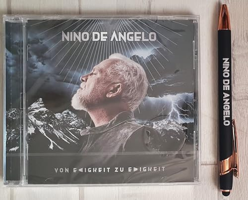 Nino De Angelo, Fan-Set, Neues Album 2023, Von Ewigkeit zu Ewigkeit Jewel + NDA Kugelschreiber (Dunkel Blau, Weiß oder Grau zufällige Auswahl) 1 Stück