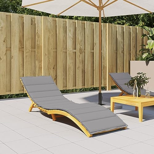 ARKEM Sonnenliegen-Auflage Grau 200x50x3 cm Oxford-Gewebe Liegestuhl-Sauna Saunaliege Outdoor