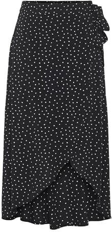 Pctala Wrap kjol Noos Bc, svart, M