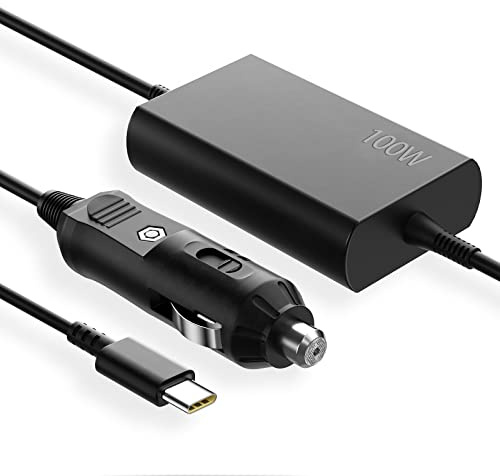 KFZ Ladekabel USB C 100W Auto Ladegerät für Lenovo Legion Go Y740S ThinkBook Yoga Dell Latitude XPS Inspiron Precision MacBook Pro/Air ASUS ROG Ally Flow Acer HP Spectre/Elitebook MSI 12-24V Netzteil