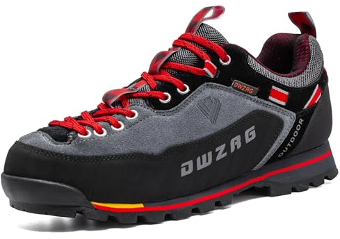 SANANG Hommes Outdoor Chaussures de randonnée, Sport Cuir Alpinisme Trekking Chasse Chaussures de Sport