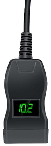 WODHMIEY Ladeadapter – Ladegerät mit USB- und Typ-C-Anschlüssen, 12V-24V Universalkompatibilität, IP65 Wasserdicht, Spannungsanzeige, 5V/3,4A Ausgang, Einfache Montage (Grün)