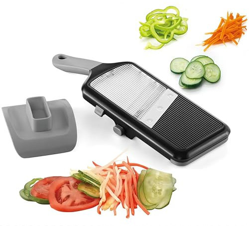Handheld Mandoline Slicer,Adjustable Slicing Thickness & Julienne Sizer,Mandoline Vegetable Slicer, Onion/Potato/Tomato Salad Food Slicer with Hand Guard,Kitchen Tools & Gadgets for Home Chefs.