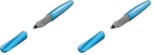 Pelikan Tintenroller Twist, universell für Rechts- und Linkshänder, Frosted Blue, 1 Stück (Packung mit 2)