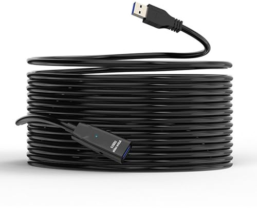 Whltzf Flexible USB3.0 Extender Cable Data Cord With Signals Boosters USB3.0 Male To Female Connectors AntiInterference Build USB Extension Cable
