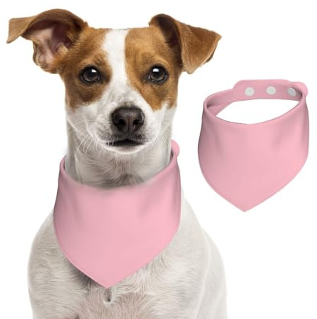 Hundehalstuch, verstellbar, für Jungen und Mädchen, geeignet für Katzen und Hunde, natürliches Rosa