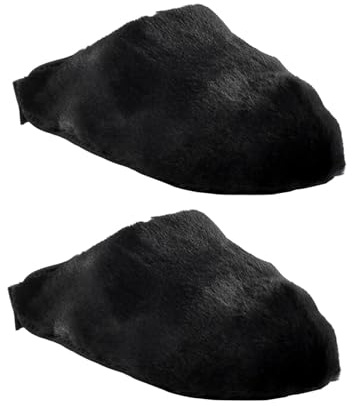 Qianly Fundas para Calzado de Esquí para Actividades en La Nieve, Guantes para Botas de Hombre, Negro, L