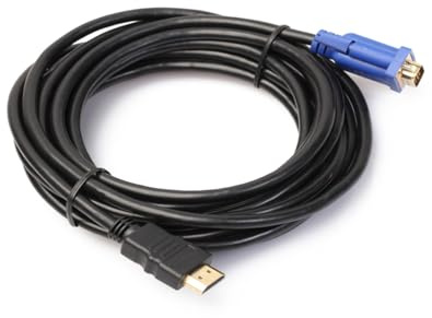 NUOBESTY 5m Câble Vga Mâle Plaqué or Vers Vga Mâle Broches Pour Home Cinéma Compatible Lecteurs Dvd Hdtv Téléviseurs Projecteurs
