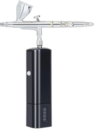 High Pressure Battery Replaceable Airbrush Compressor Wireless Set Newest Spray Gun With Power Display For Model Paint Cake Deco Cost Savings