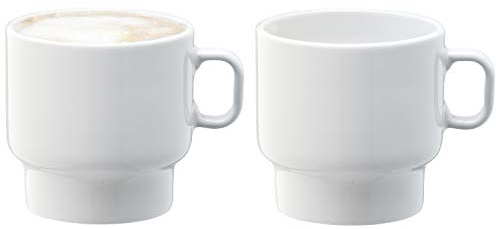 LSA International P276-10-516 Utility Gobelet plat en porcelaine Blanc 280 ml