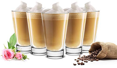 Sendez Lot de 6 verres à latte macchiato 310 ml