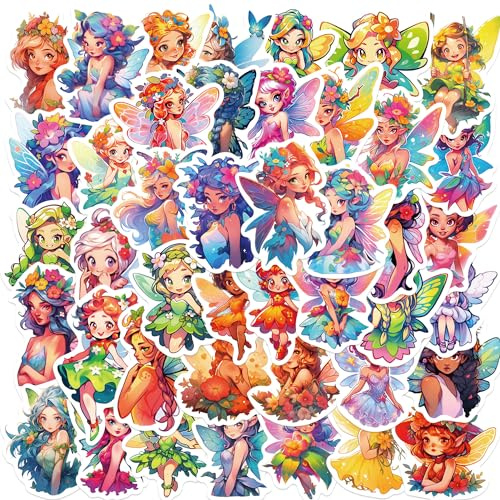 50 Fee Sticker, Feen Prinzessin Aufkleber Aesthetic für Scrapbook Kindle Laptop Helm Koffer