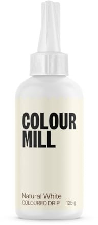 Colour Mill Choco Drip Schokoladen-Glasur, Natural White, 125g | Gebrauchsfertig, Perfekt für Drip Cakes, Schokoladenformen, Cake Pops, Macarons oder als Glasur über Eis und Keksen