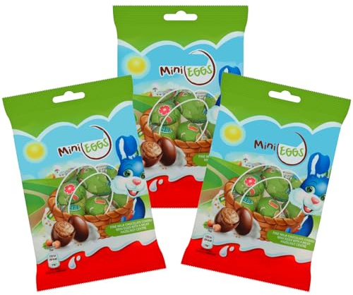 Easter Mini Eggs Milk Chocolate Egg Pouches| Easter Egg Hunts Gift | 3 x 75g Bulk Chocolates