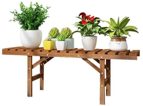 Banc De Balcon en Bois pour Fleurs – Étagère pour Plantes D'intérieur/extérieur, Support De Pot De Grande Capacité pour Salon, Jardin, Terrasse(95 * 25 * 34cm)
