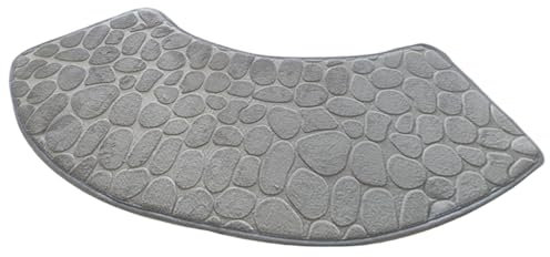 Kalastussaari Alfombra de Ducha Curva, Alfombra de baño Curvada Suave y Absorbente de 39x16 Pulgadas, de baño de Esquina Lavable sin Deslizamiento para el de Interior de la Cocina del hogar
