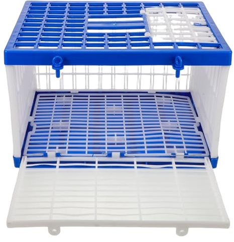 LOORGVEL Caja Plegable para Transporte de Aves Mensajeras Jaula Portátil de Plástico Resistente para 4-6 Aves Ligera y Ventilada Adecuada para Suelta Entrenamiento y Viajes Medidas
