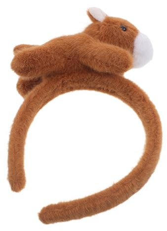 LRXIYODE Brauner Pferde Haarreif für Damen und Mädchen aus Plüsch mit Pferdeohren Stirnband für Silvesterparty und Neujahrsfeiern Bequem und Lebendig