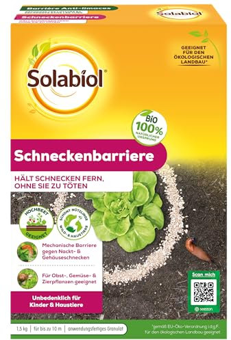 SOLABIOL Barrière Anti-Limaces & Escargots - 1,5 Kg - Protège Cultures & Potagers - Utilisable en Agriculture Biologique SOBARPOT15
